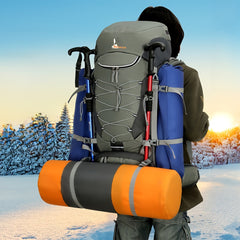 Outdoor Hiking Travel Backpack With Rain Cover Sports Mountaineering Bag