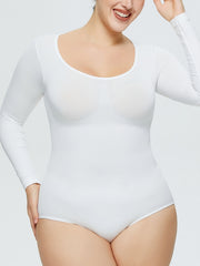 Sexy Scoop Neck Long Sleeve Bodysuit