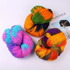 1pc Dyed Pure Acrylic Wool Hand Knitted DIY Slipper Thread - 8oz