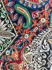 Paisley Print Wide Leg Shorts Elastic Waist Casual Women's Clothing