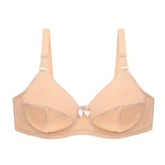 Solid Push Up Bra Comfy & Breathable Women's Lingerie
