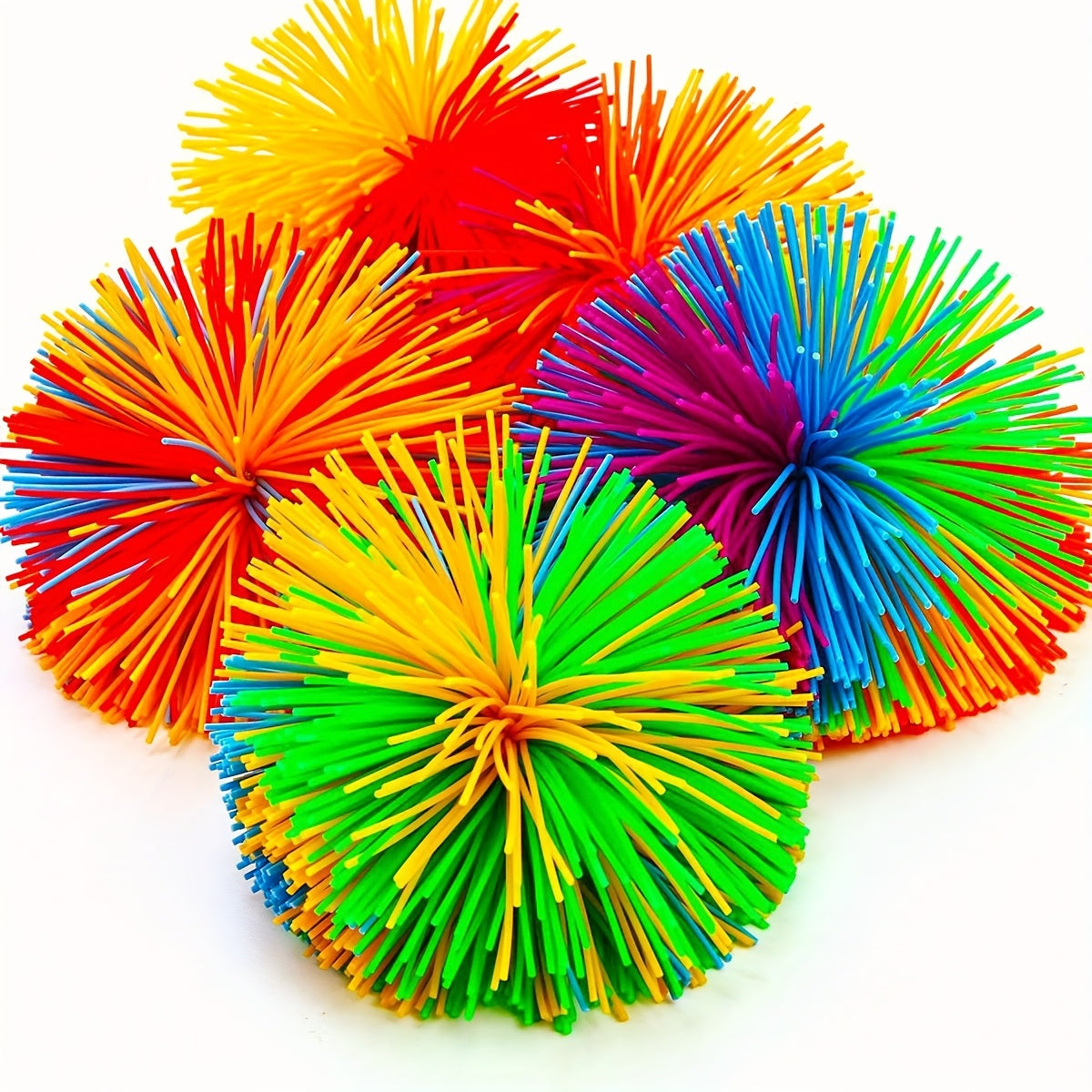 10pcs Rainbow Sensory Ball Party Favors Fluffy Bouncy Ball