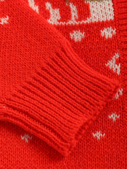 Christmas Dressing Button V neck Knit Cardigan Little Girls Casual Sweater Top