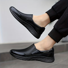 Men's Casual Leather Loafer Shoes Comfy Slip On Shoes Spring Summer
