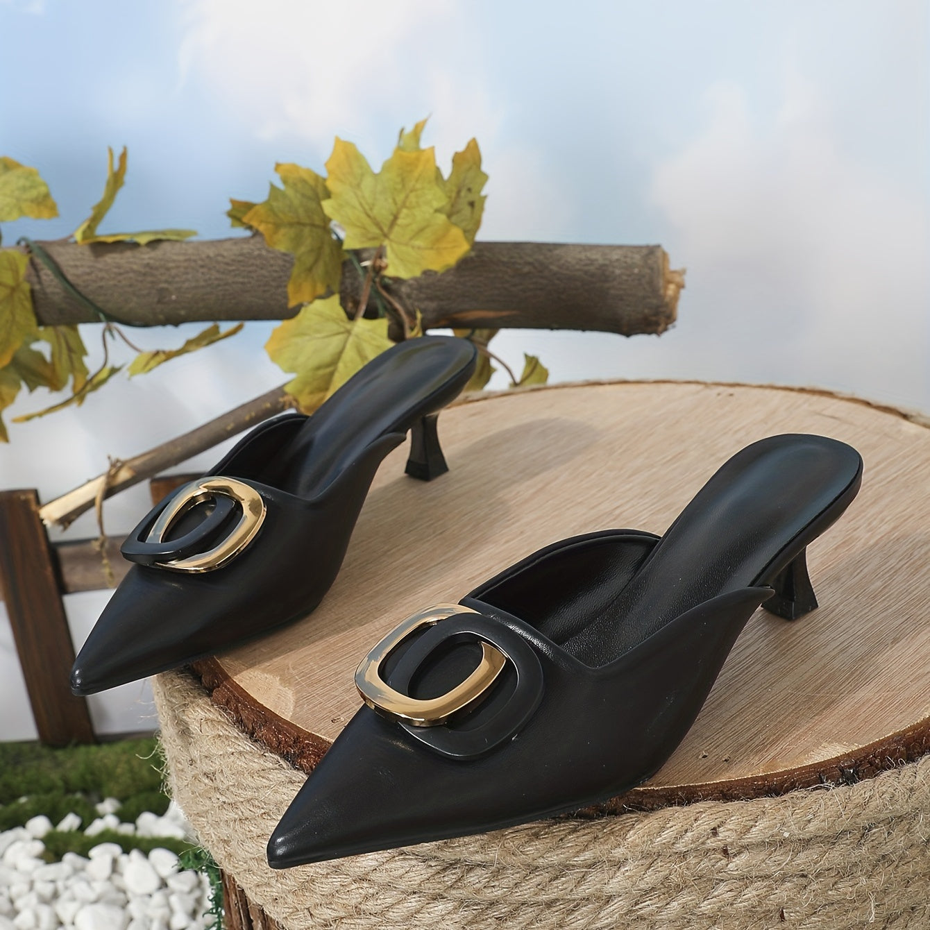 Women's Kitten Heel Slingback Sandals
