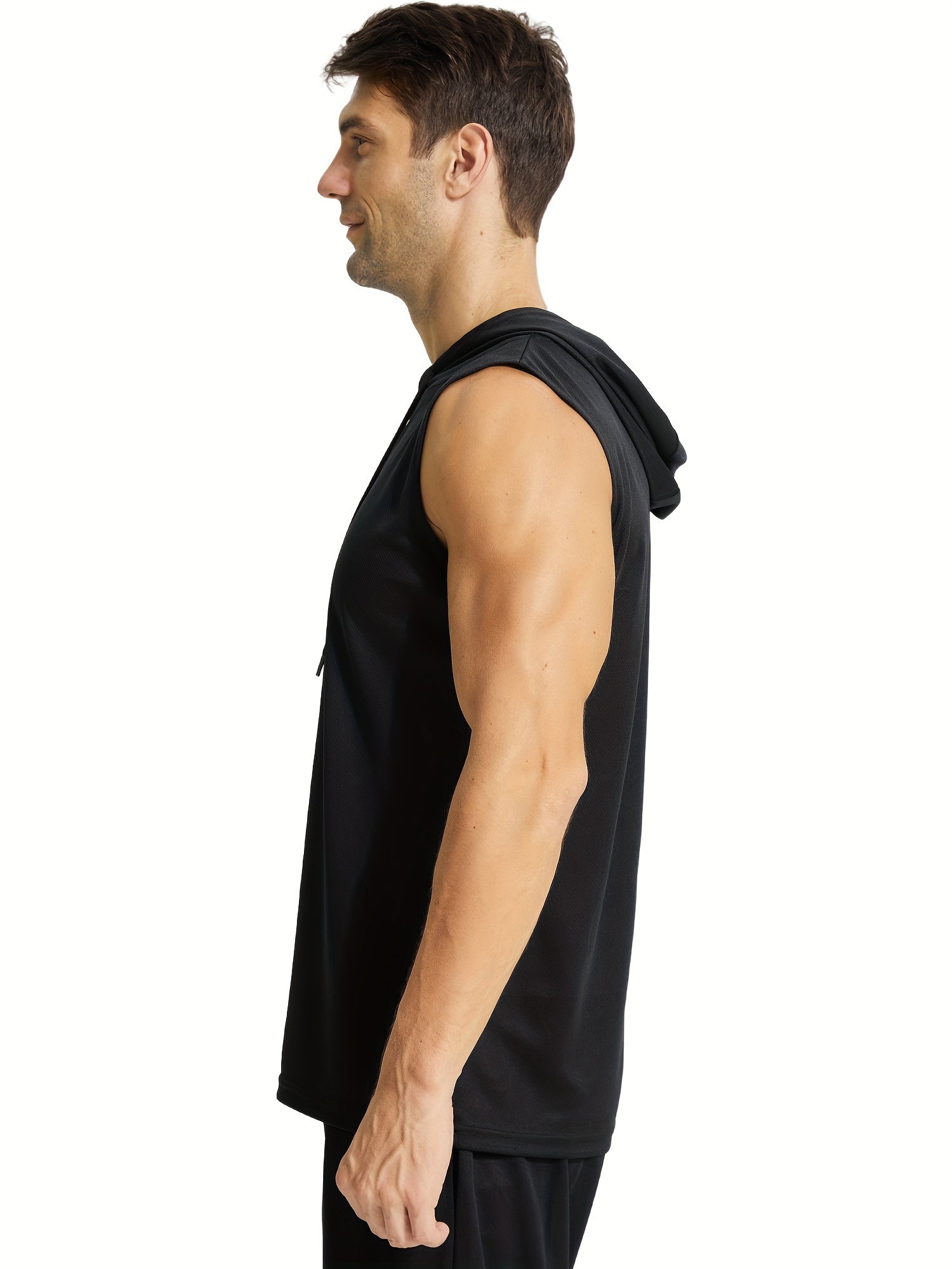 Men's Quick-Dry Breathable Hooded Tank Top for Gym Training