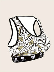 Tropical Print Racer Back Bralette