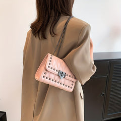 Vintage Quilted Crossbody Bag Retro Shoulder Bag Women's Flap Handbag