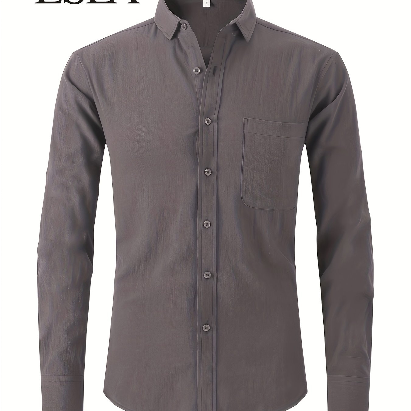Men's Autumn Plus Size Solid Long Sleeve Shirt
