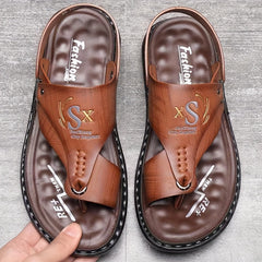 Men's Open Toe Slip On Sandals Anti-Skid Rubber Sole