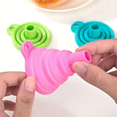 Portable Silicone Funnel Foldable Kitchen Cooking Tool for Easy Pouring