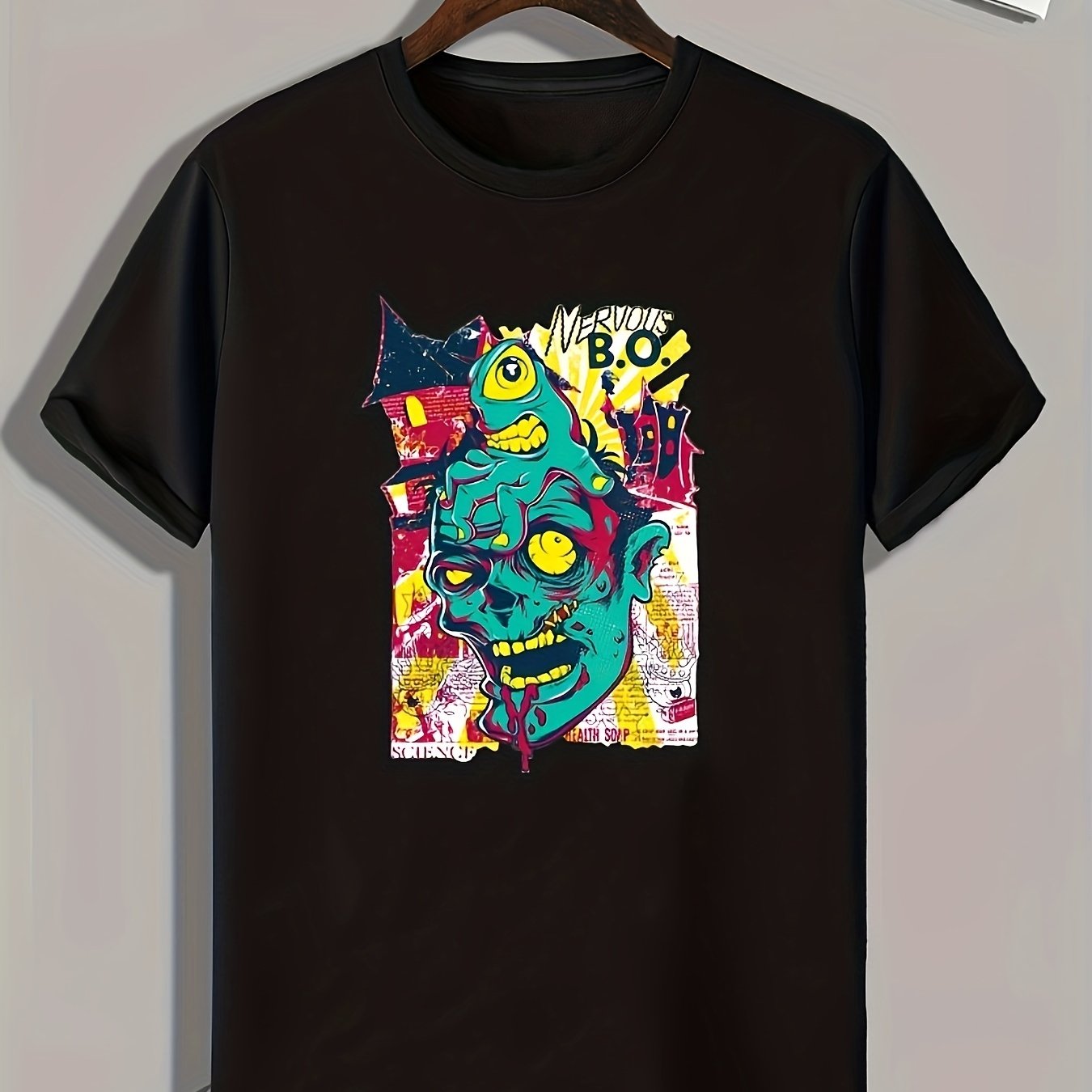 Monster Print Men's GraphicT-shirt Casual Comfy Tees For Summer