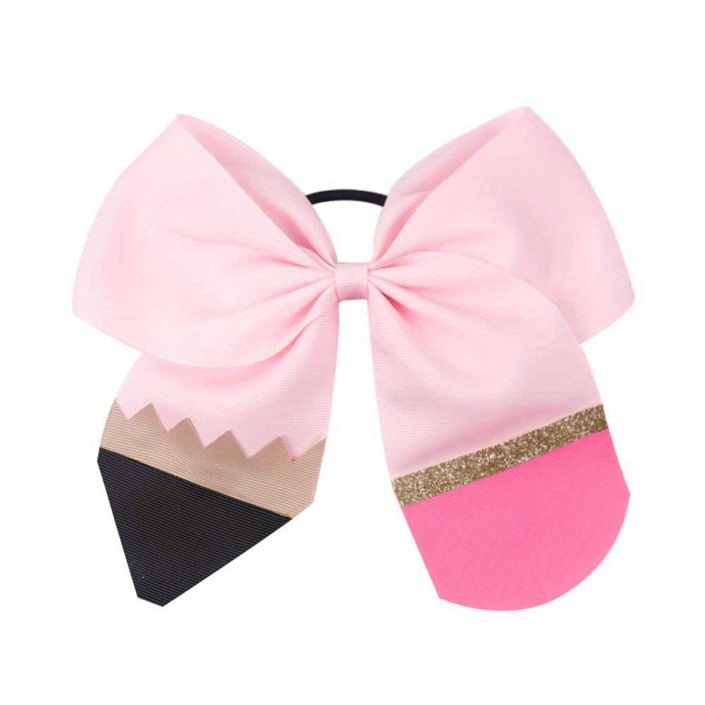 Fashionable Pencil Pattern Bow Hair Tie for Girls