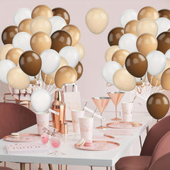 61pcs Brown Nude Latex Balloon Set for Wedding Birthday Anniversary Graduation