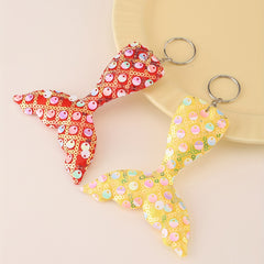 8pcs Sequin Fishtail Charm Keychain Luggage Pendant Backpack Handbag