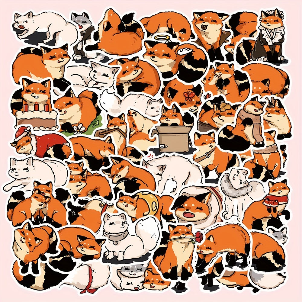 50pcs Little Fox Graffiti Stickers Holiday Decoration Luggage Waterproof