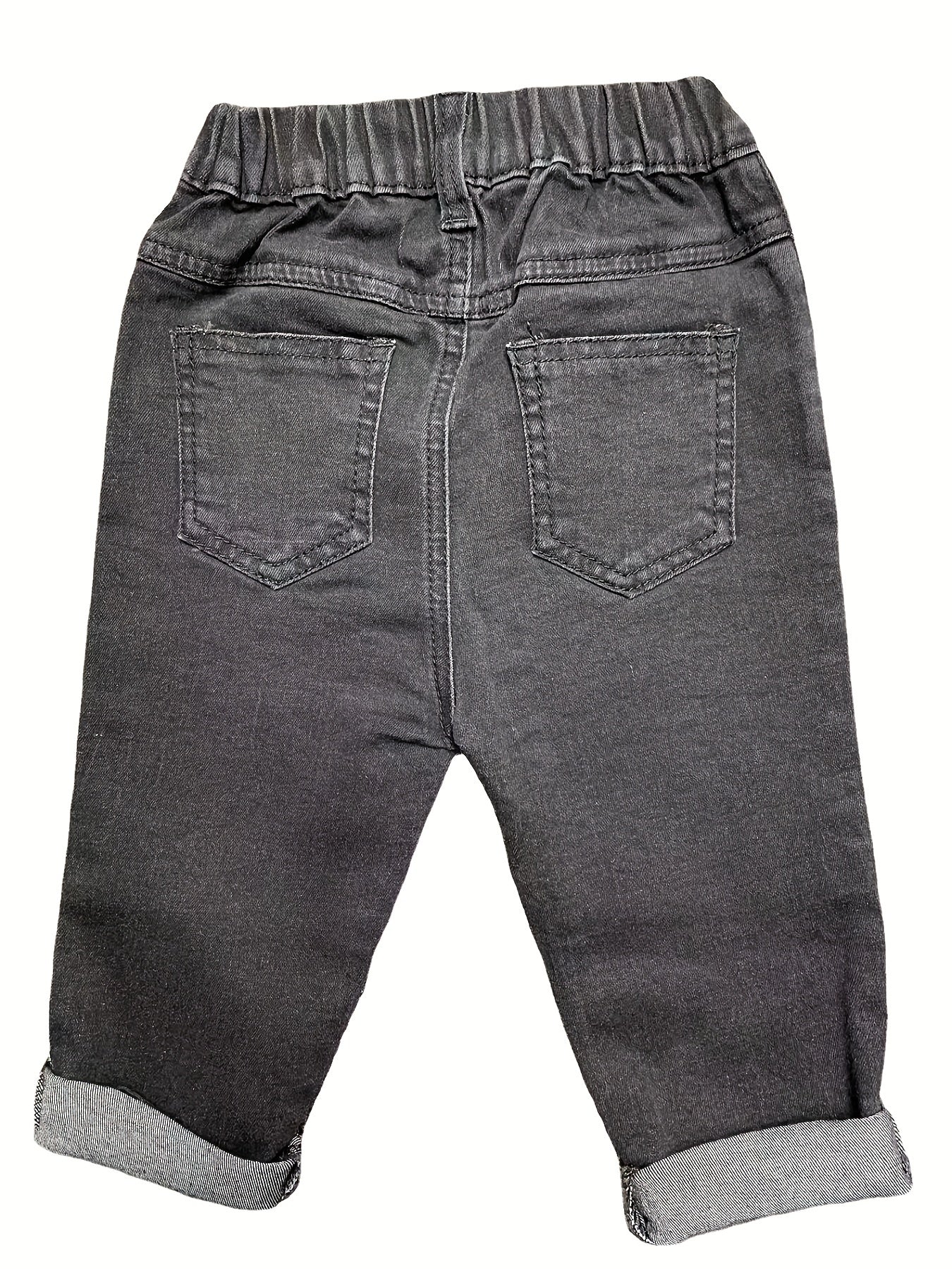 Boys Vintage Denim Jeans Elastic Waist Autumn Spring