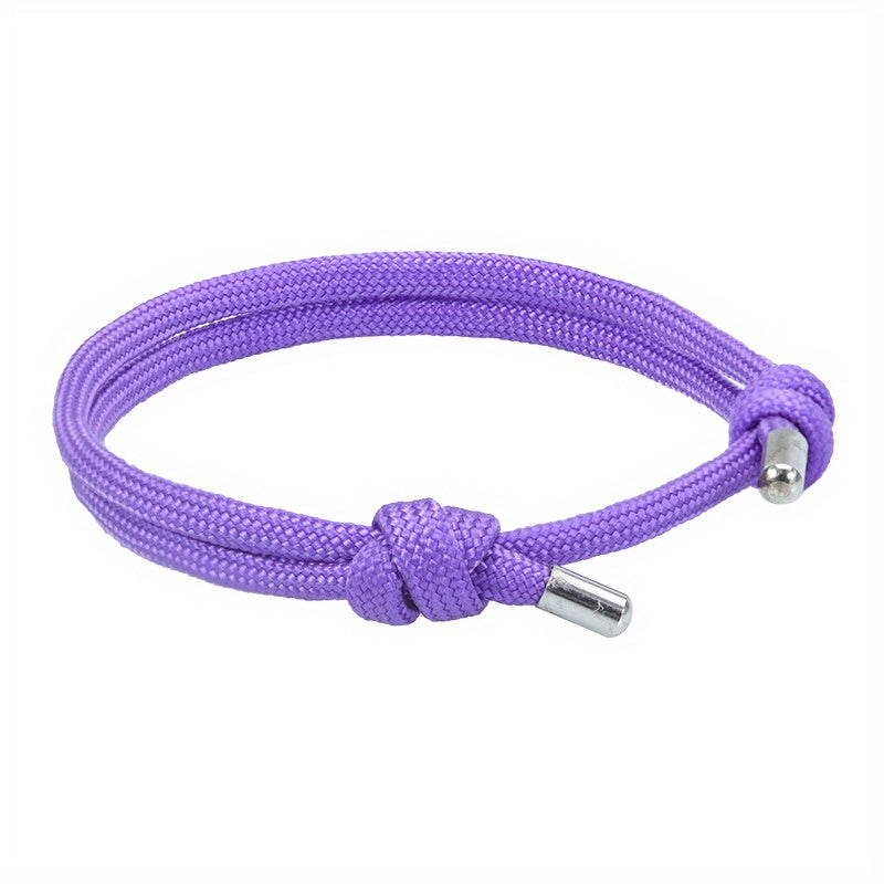 Adjustable Sports Bracelet with Rope Braiding