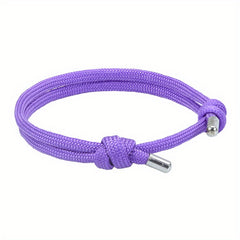 Adjustable Sports Bracelet with Rope Braiding