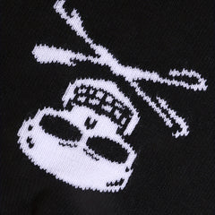 Hip Hop Skull Jacquard Beanie Y2K Knitted Hat Warm Cap