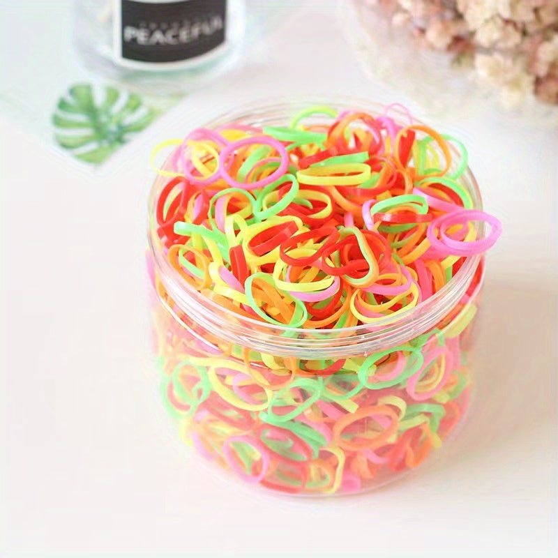 1000pcs Elastic Hair Ties Ponytail Holders Girls Hair Accessories