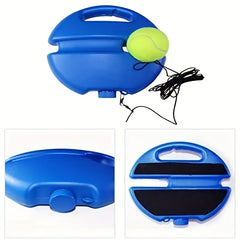 Tennis Singles Training Practice Set - Base, Tennis Ball & Elastic Rope