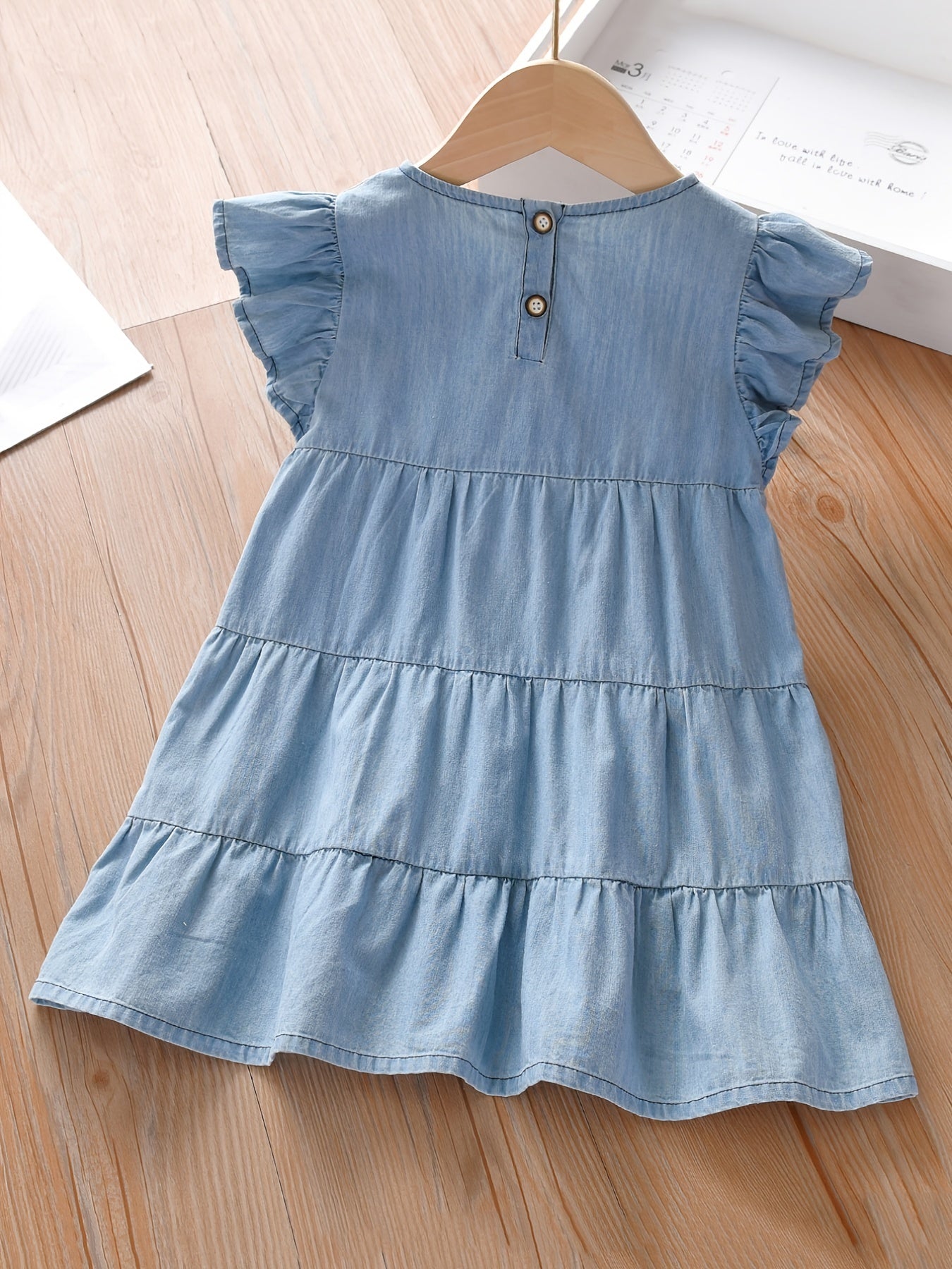 Girls Ruffled Summer Dress Sleeveless Kids Clothes