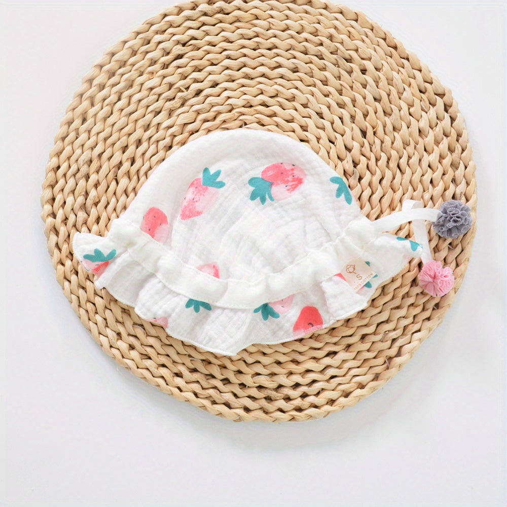 Baby Sunshade Cotton Gauze Fisherman Hat for Spring and Autumn