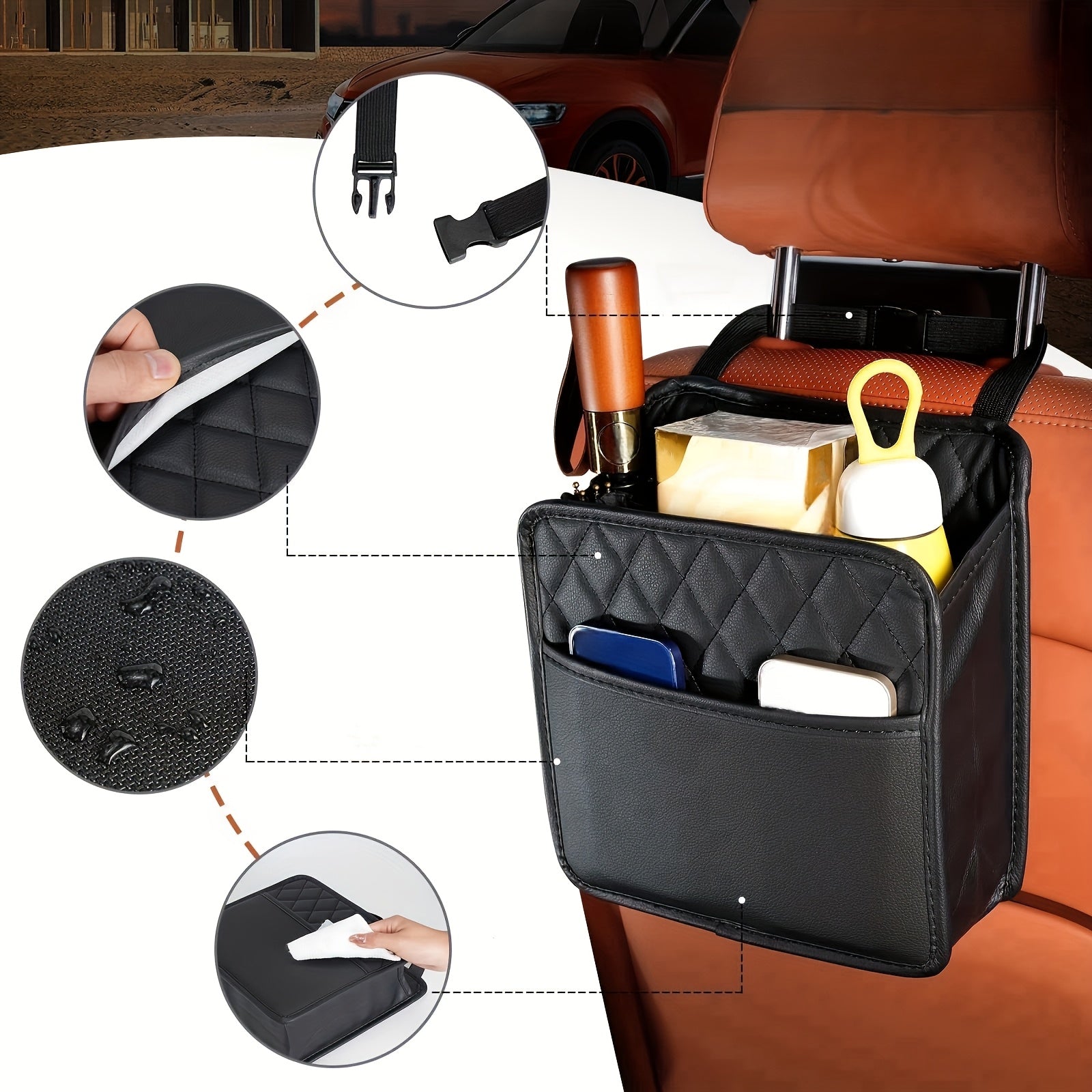 Car Seat Back Hanging Storage Bag Multifunctional Box