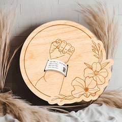 Personalized Floral Laser Cut Wristband Holder for Hospital Room Decor