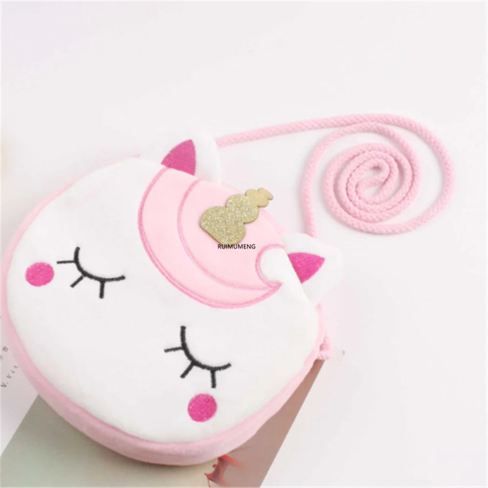 Lady's Plush Satchel Messenger Pouch 18cm Small Bag