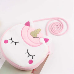 Lady's Plush Satchel Messenger Pouch 18cm Small Bag