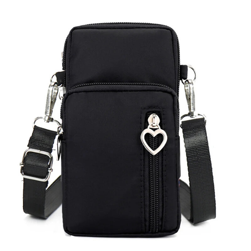 3Colors Sports Square Bag Mini Cellphone Pouch Crossbody Shoulder Bags