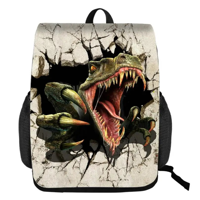 3D Animal Tyrannosaurus Dinosaur Backpack Travel BookBag