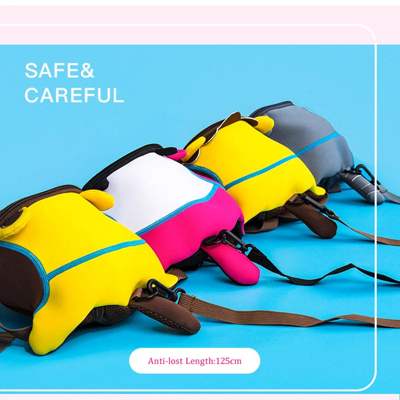 3D Fox School Bags For Boys Anti-lost Backpacks Kindergarten Backpack