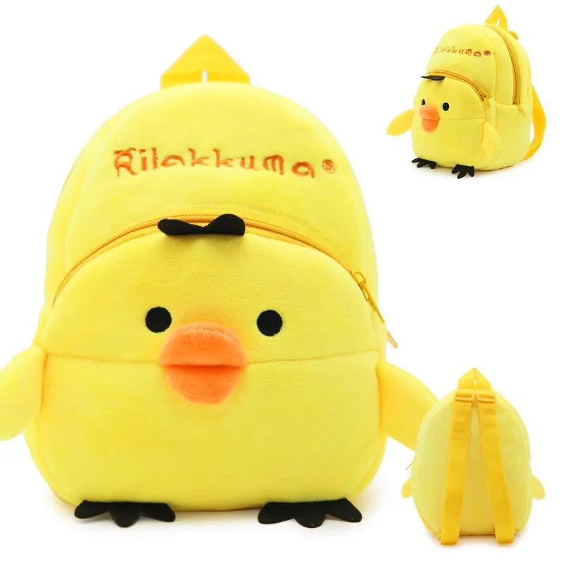 3D Cartoon Chicken Animal School Backpack Plush Baby Children Schoolbag Kinderga