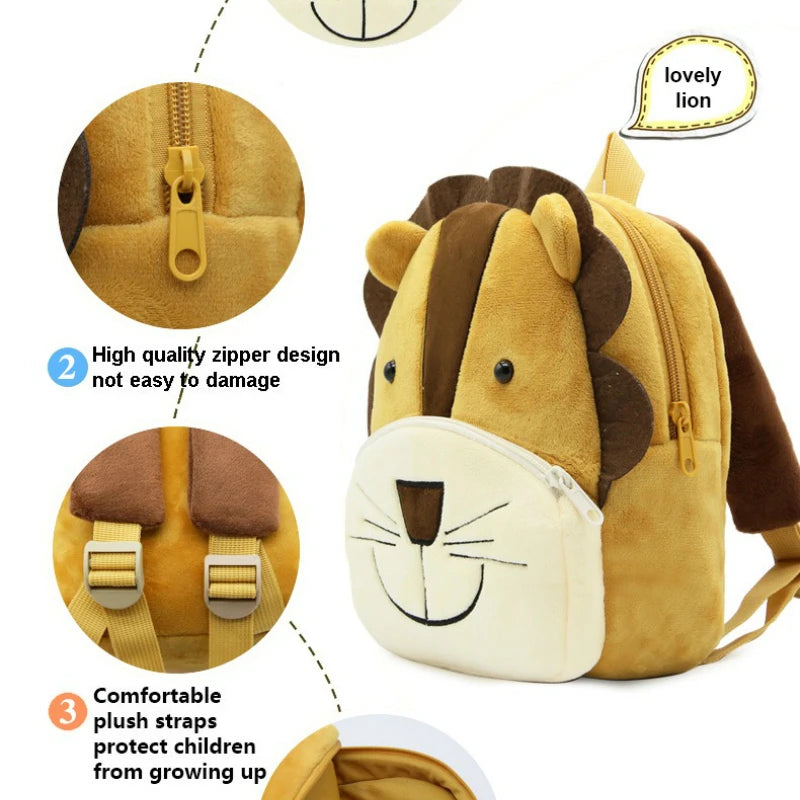 3D Cartoon Plush Kids Backpack Koala Animal School Bag Girls Boys