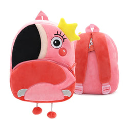 3D Cartoon Print Plush Kid Backpack School Bags Boys Girls