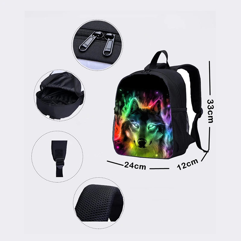 3D Danganronpa Children School Bag Kids Backpack Boys Travel Baby 1-3 Rucksack