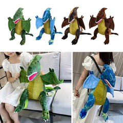 3D Dinosaur Plush Backpack Soft Storage Birthday Gift Pack