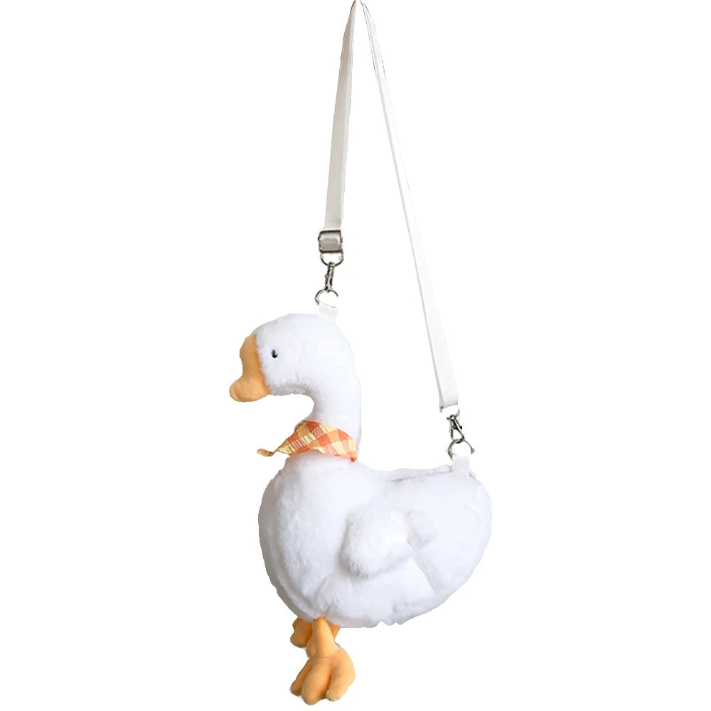 3D Duck Handbag Plush Purses Funny Shoulder Bag Ladies Crossbody Bag