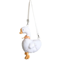 3D Duck Handbag Plush Purses Funny Shoulder Bag Ladies Crossbody Bag