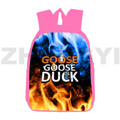 3D Goose Goose Duck Backpacks 12/16 Inch Cartoon School Bags for Girls