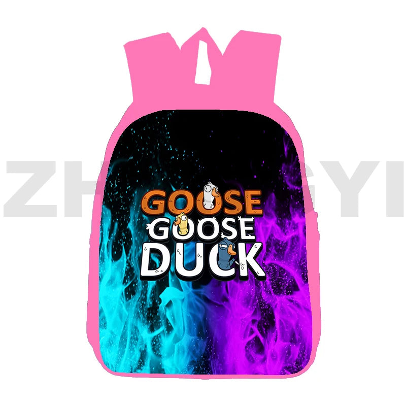 3D Goose Goose Duck Backpacks 12/16 Inch Cartoon School Bags for Girls
