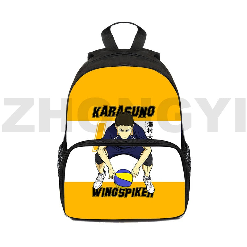 Haikyuu Children's Backpacks 16 Inch Anime Nekoma Karasuno School Bags