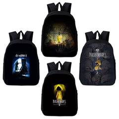 3D Print Little Nightmares 2 Backpack Children School Bags Teenages Daily Knapsa