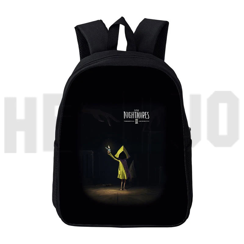 3D Print Little Nightmares 2 Backpack Children School Bags Teenages Daily Knapsa