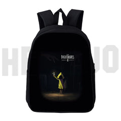 3D Print Little Nightmares 2 Backpack Children School Bags Teenages Daily Knapsa