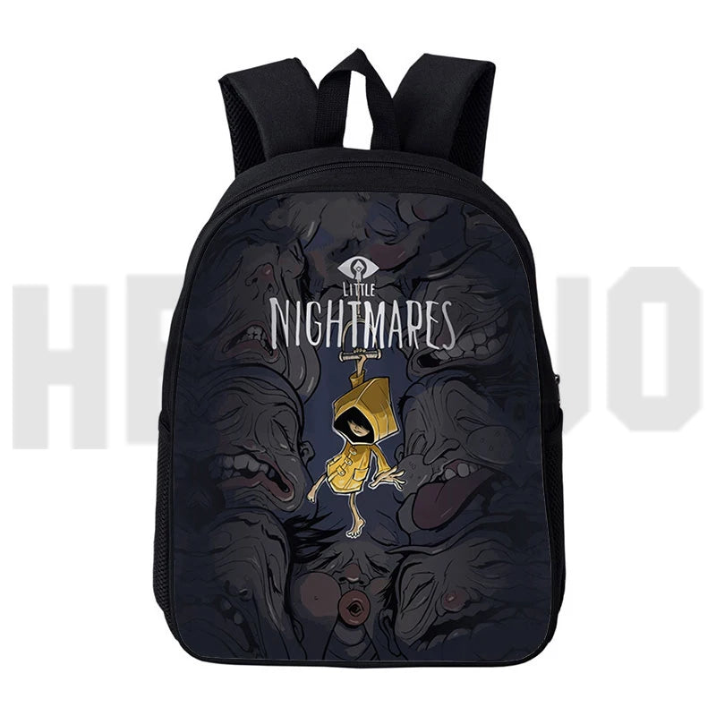 3D Print Little Nightmares 2 Backpack Children School Bags Teenages Daily Knapsa