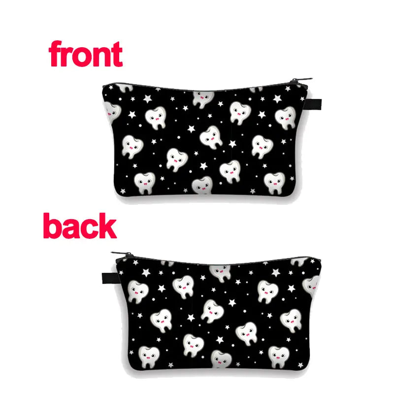 3D Printed Cosmetic Bags Teeth Funny Necessaries for Women Makeup Organizer